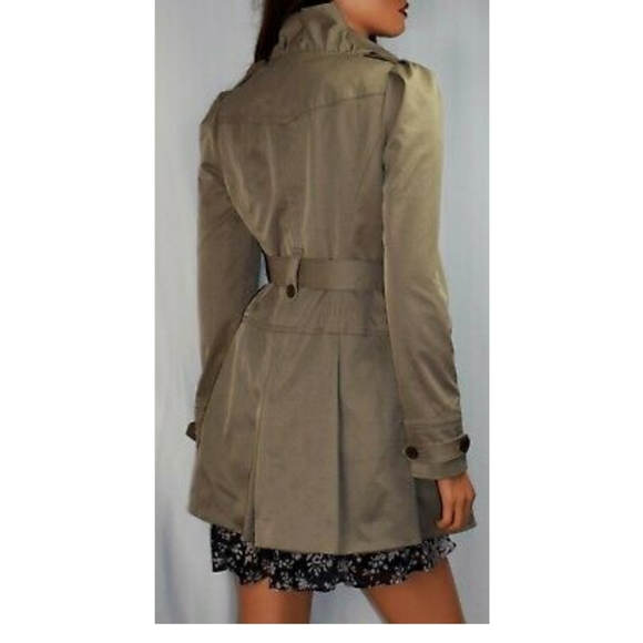 idra (anthropologie) Clinton trench w/ruffles - Picture 3 of 8